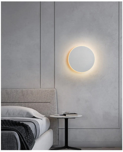 Modern Round LED Wall Lamp with Glossy Effect
