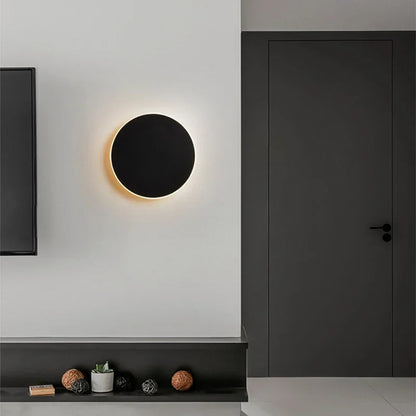 Modern Round LED Wall Lamp with Glossy Effect