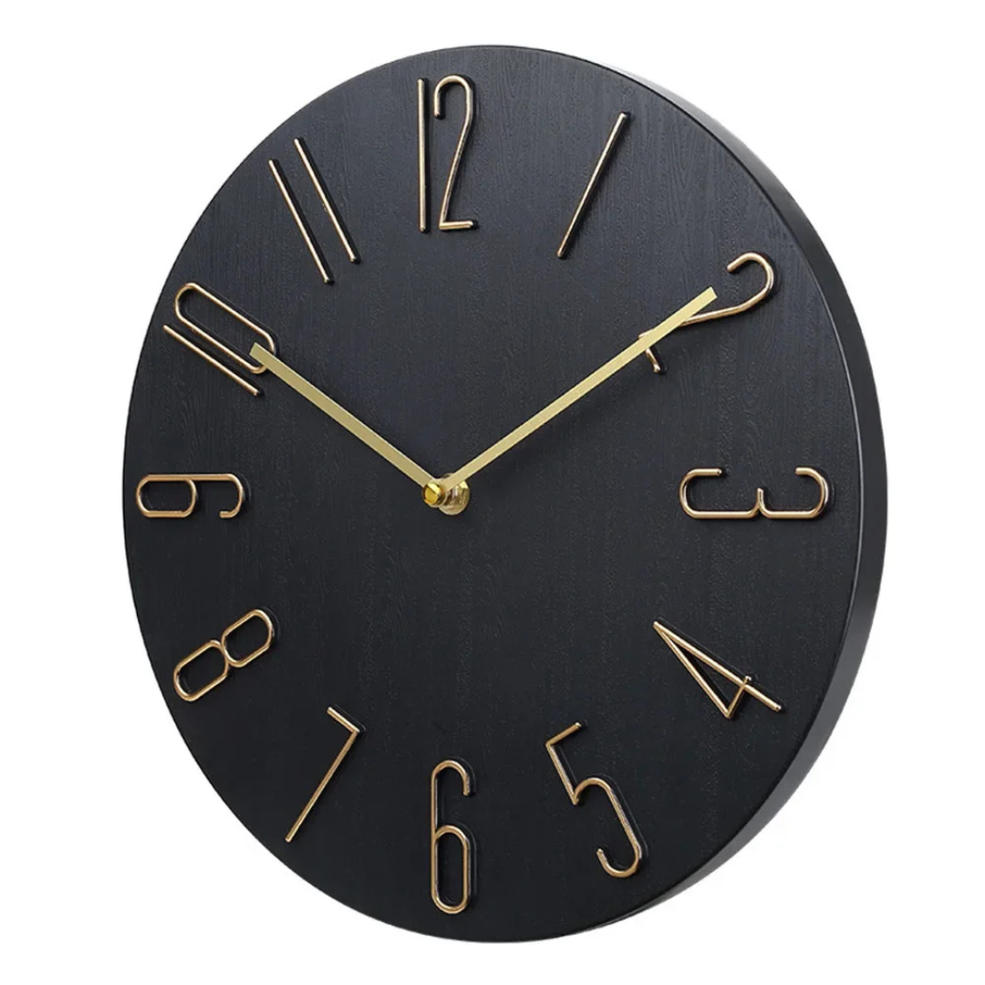 Contemporary Wall Clock with Vibrant Accents