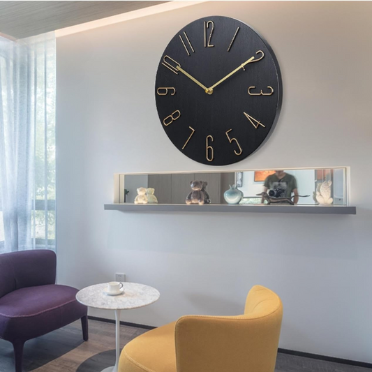 Contemporary Wall Clock with Vibrant Accents