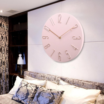 Contemporary Wall Clock with Vibrant Accents
