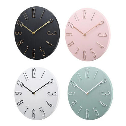 Contemporary Wall Clock with Vibrant Accents