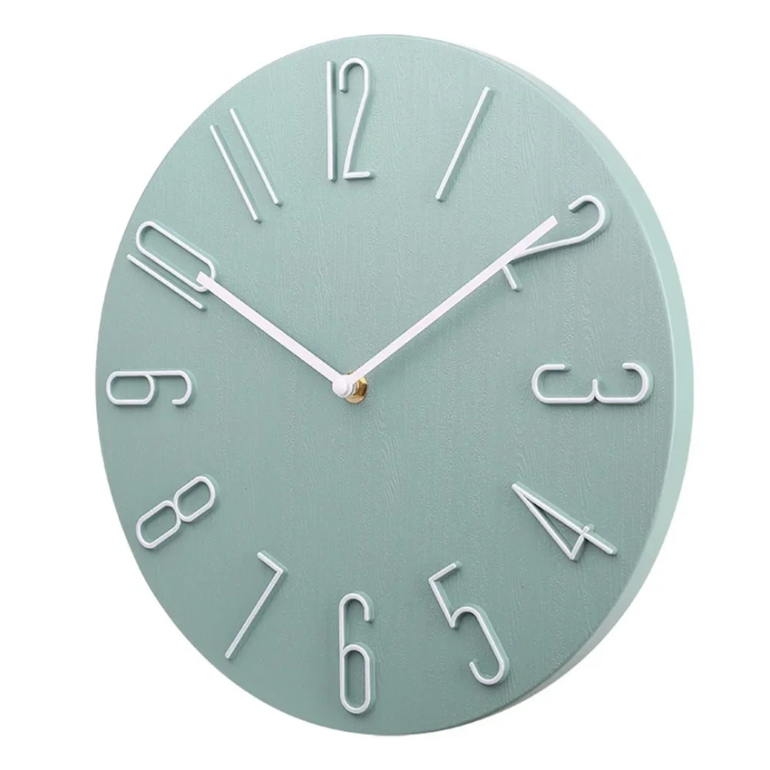 Contemporary Wall Clock with Vibrant Accents