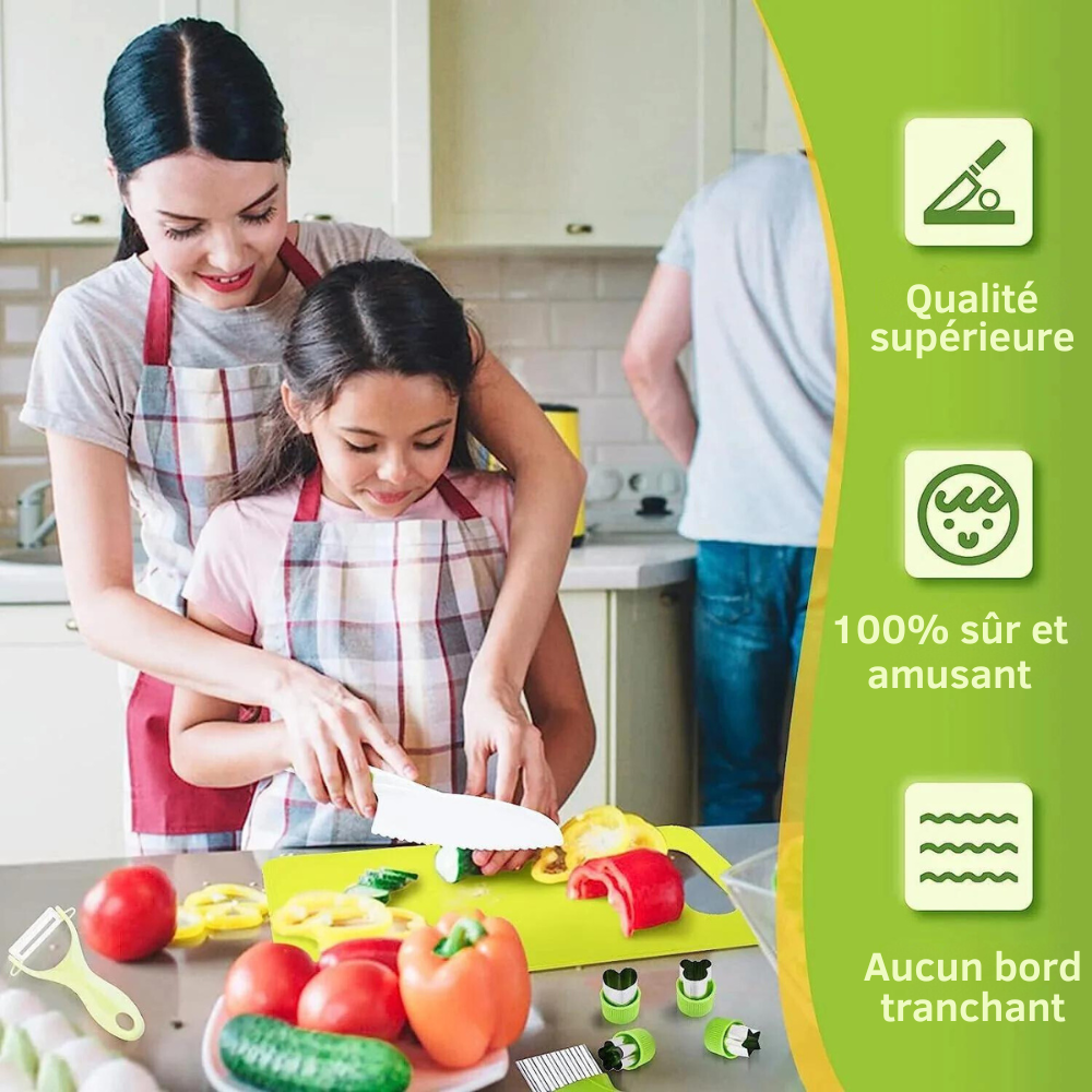 Children's kitchen tools: 12-piece safe cooking set
