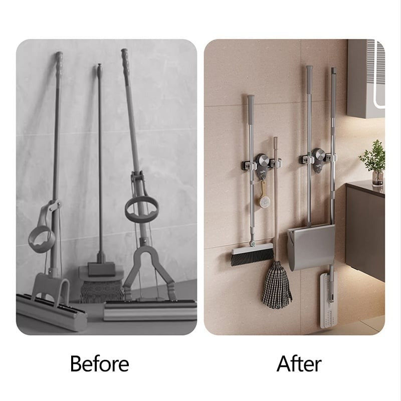 Suction Cup Organizer for Mops and Brooms