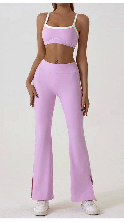 ElaraMove Ballet Pink flare set