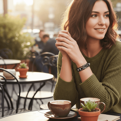 MUSIKSTRUM – Leather Bracelet with Guitar-Inspired Design