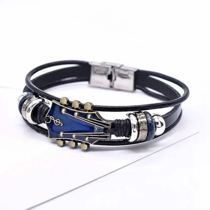 MUSIKSTRUM – Leather Bracelet with Guitar-Inspired Design