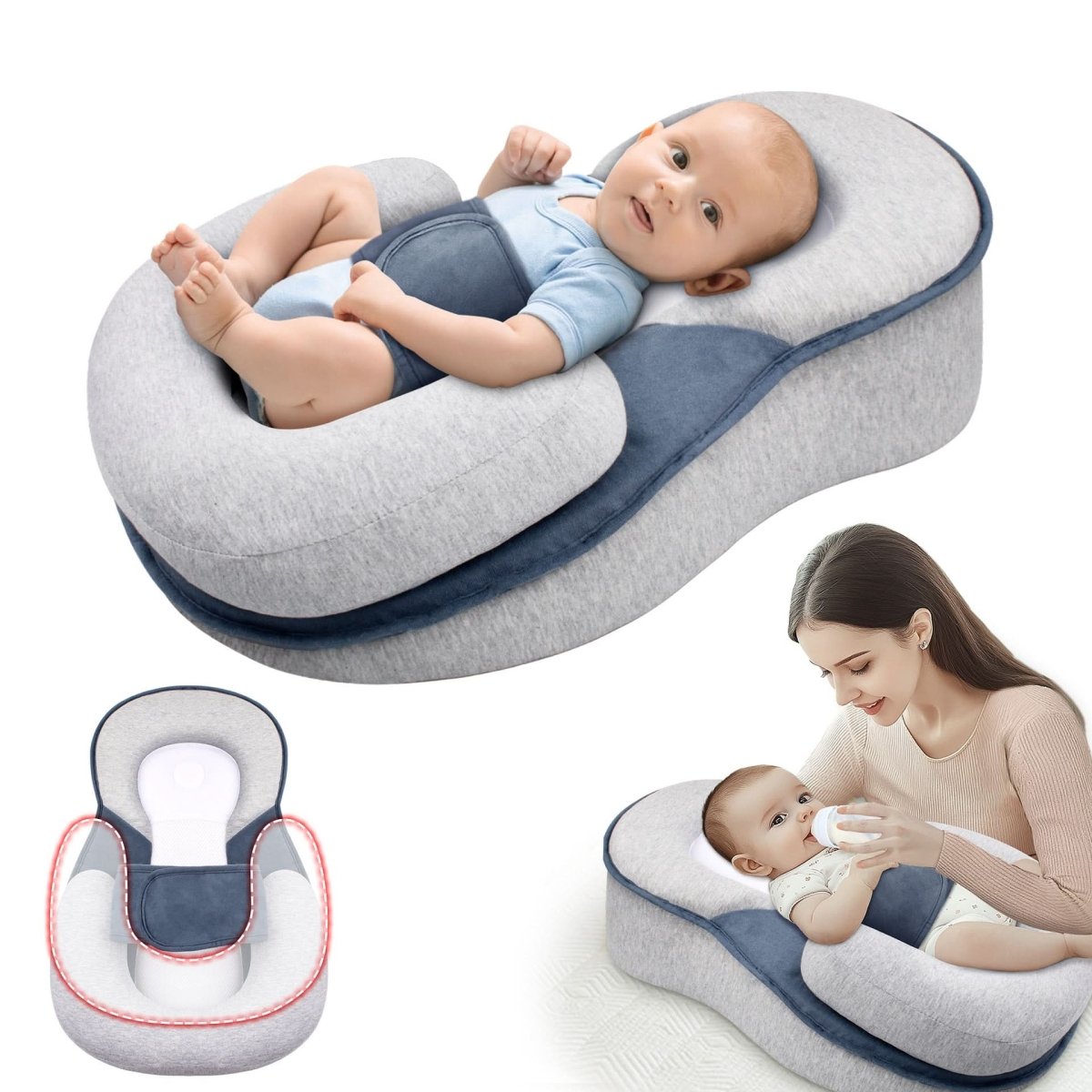 NESTLENAP Baby Lounger for Secure Infant Naps