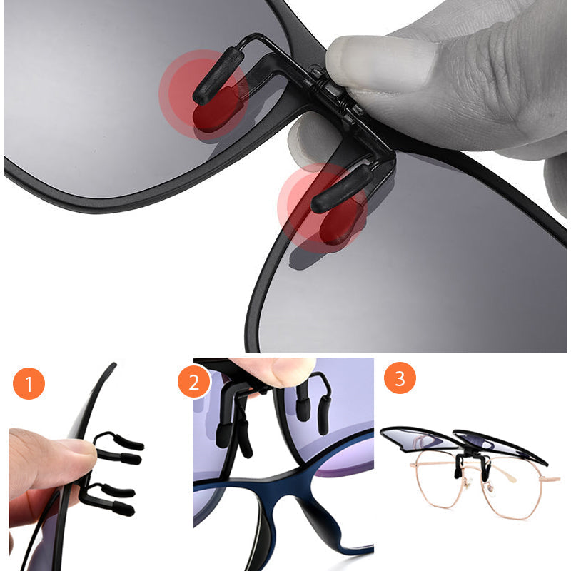Clip-On Sunglasses for Eyeglasses