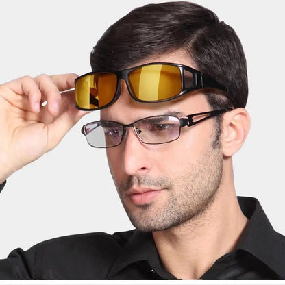Yellow Lens Night Vision Glasses for Regular Eyewear