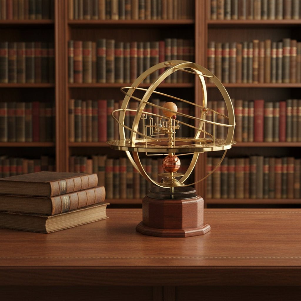 NINEORBIT – Brass Solar System Display with 5 Precisely Crafted Planets