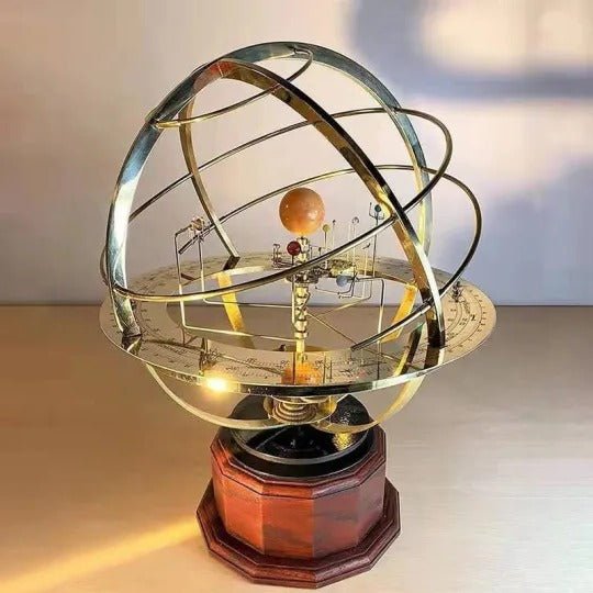 NINEORBIT – Brass Solar System Display with 5 Precisely Crafted Planets