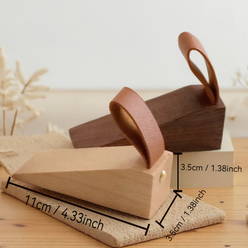 Solid Wood Door Wedge - Non-Slip Scandinavian Style