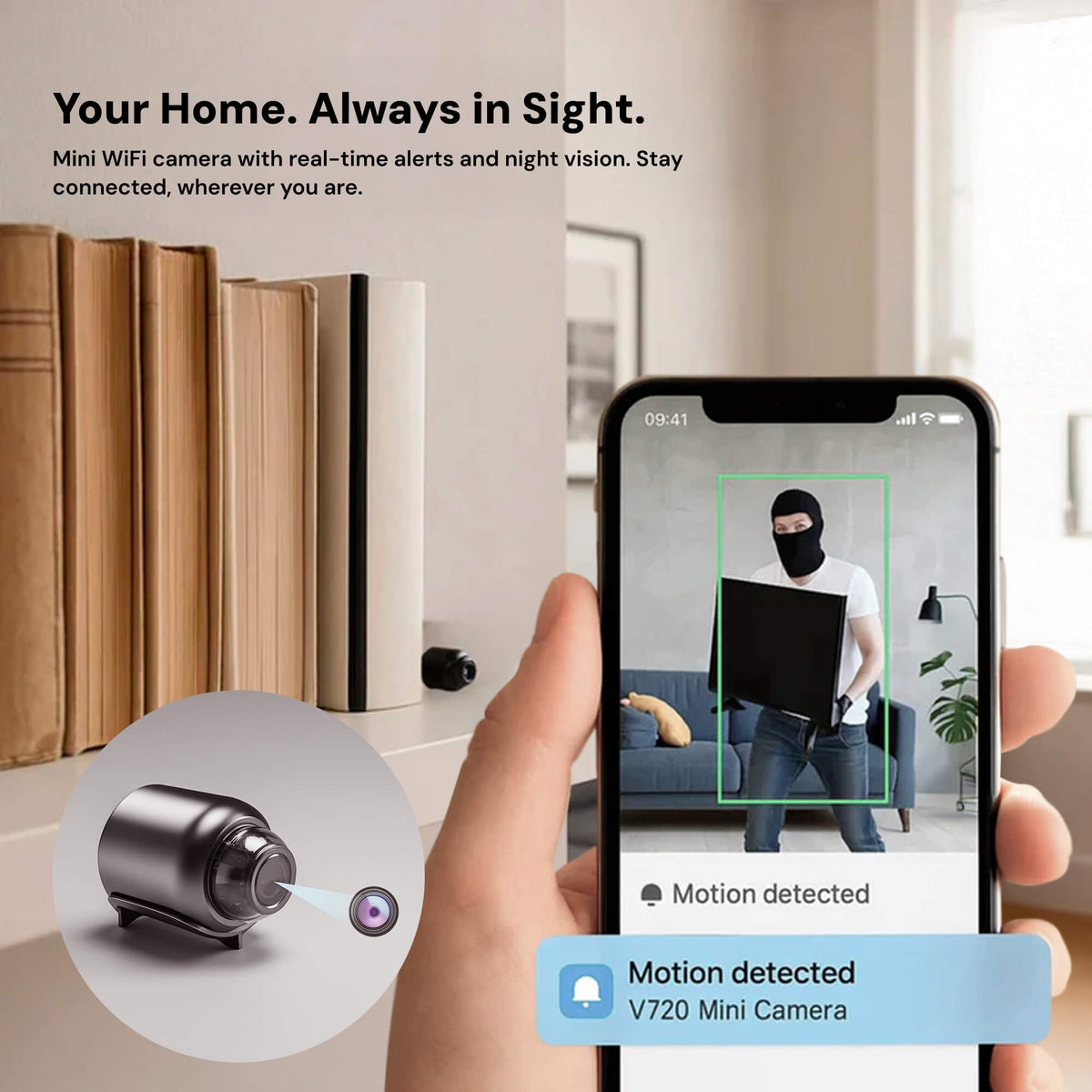 Discreet Wireless Camera with 1080P HD & Audio for Monitoring
