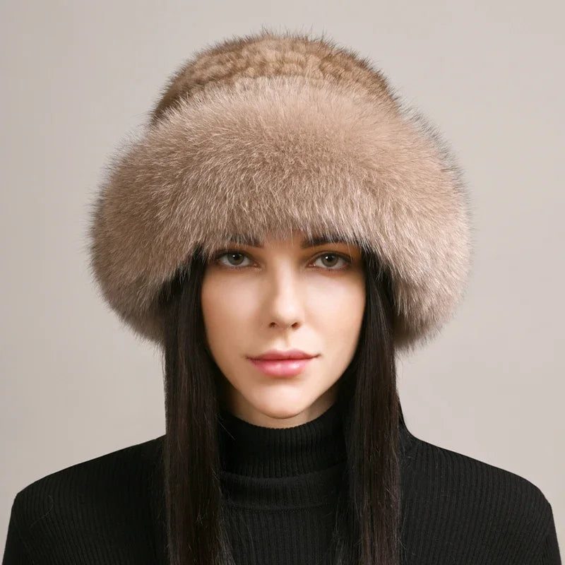 Genuine Mink Fur Hat: Cozy Winter Style