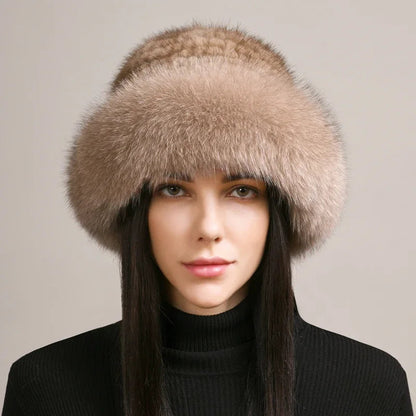 Genuine Mink Fur Hat: Cozy Winter Style
