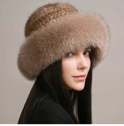 Genuine Mink Fur Hat: Cozy Winter Style