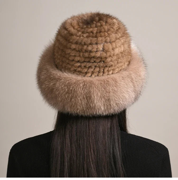 Genuine Mink Fur Hat: Cozy Winter Style