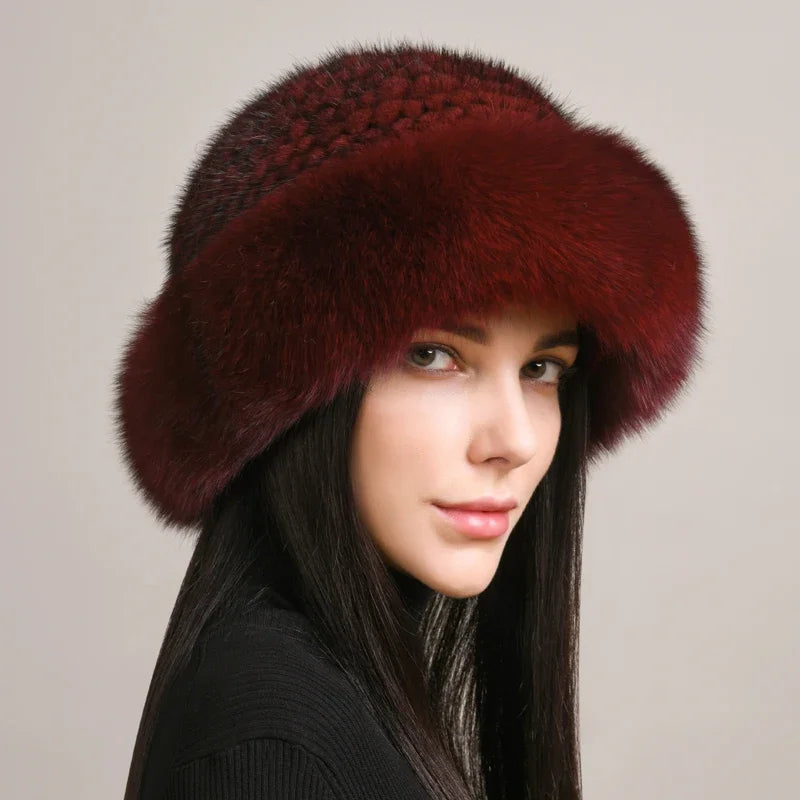 Genuine Mink Fur Hat: Cozy Winter Style