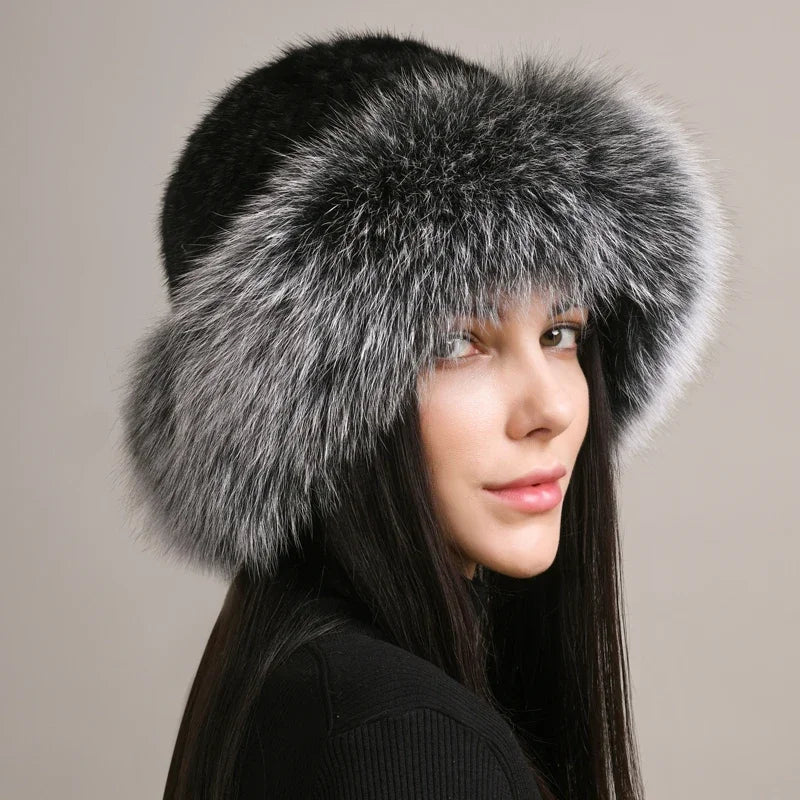 Genuine Mink Fur Hat: Cozy Winter Style
