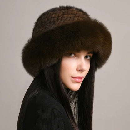 Genuine Mink Fur Hat: Cozy Winter Style