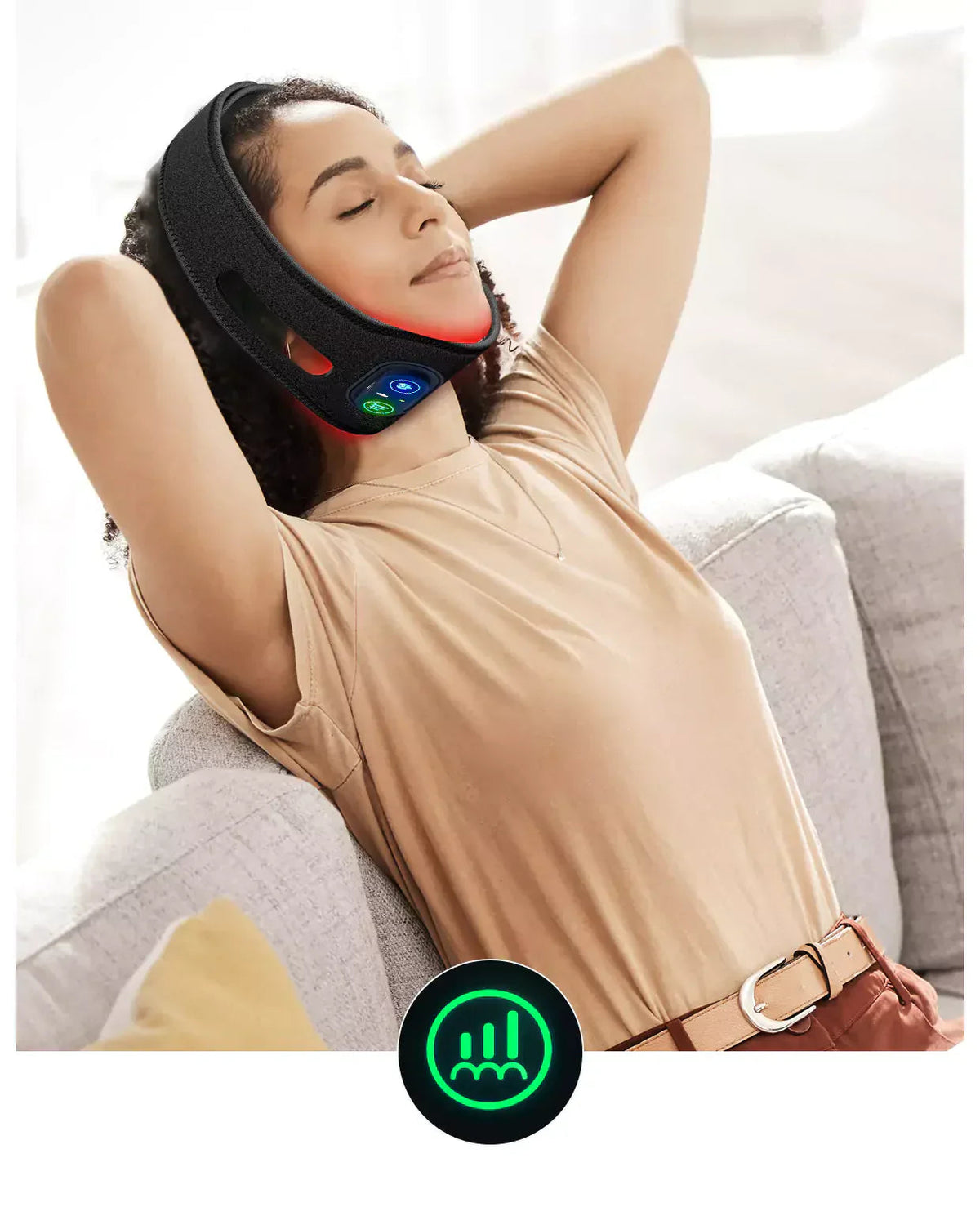 NovaLume ChinContour Red Light Therapy Belt for Double Chin