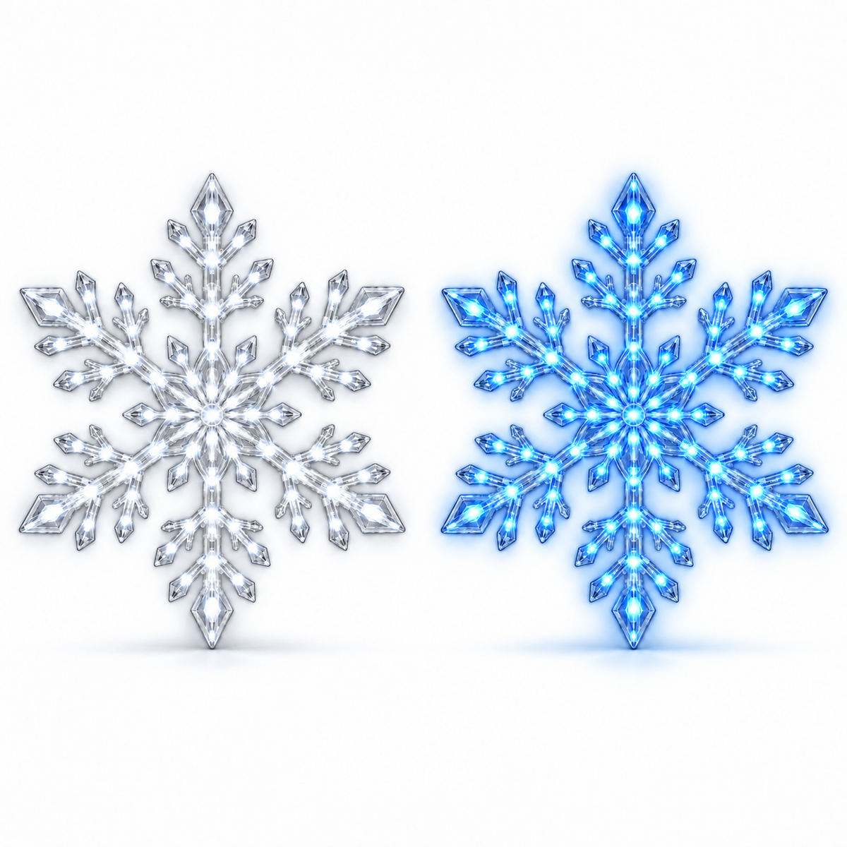 Snowflake Christmas Decor Set, Blue & White Holiday Ornaments