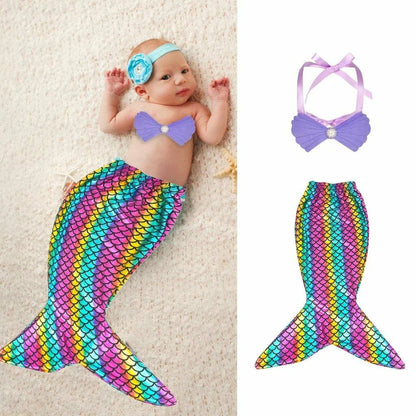 Kids Mermaid Tail Costume Set