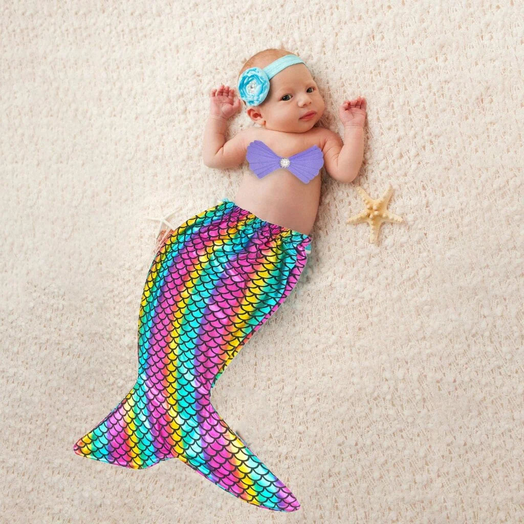 Kids Mermaid Tail Costume Set