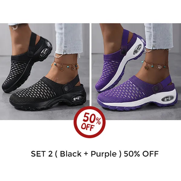 Comfort clogs with air cushion support for back and knee relief