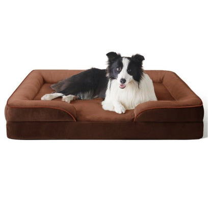 Orthopedic Dog Bed for Joint Relief with Removable Velvet Cover