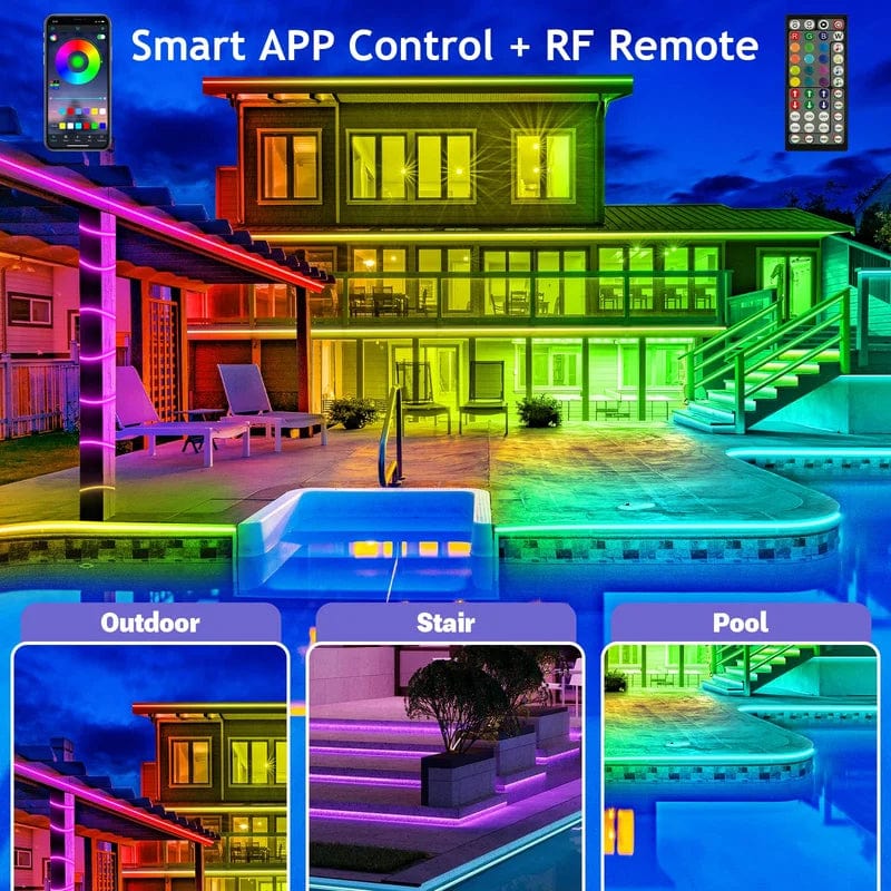 Smart Permanent Outdoor LED Holiday Lights