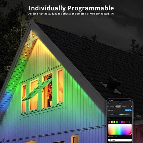 Smart Permanent Outdoor LED Holiday Lights