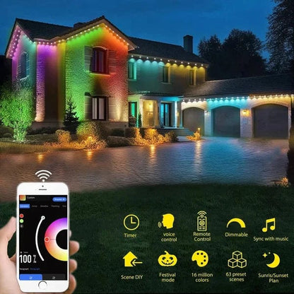 Smart Permanent Outdoor LED Holiday Lights