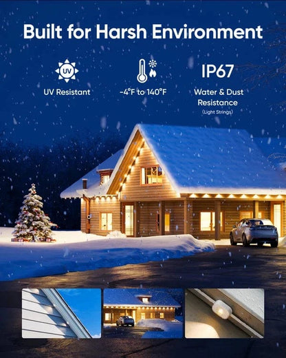 Smart Permanent Outdoor LED Holiday Lights