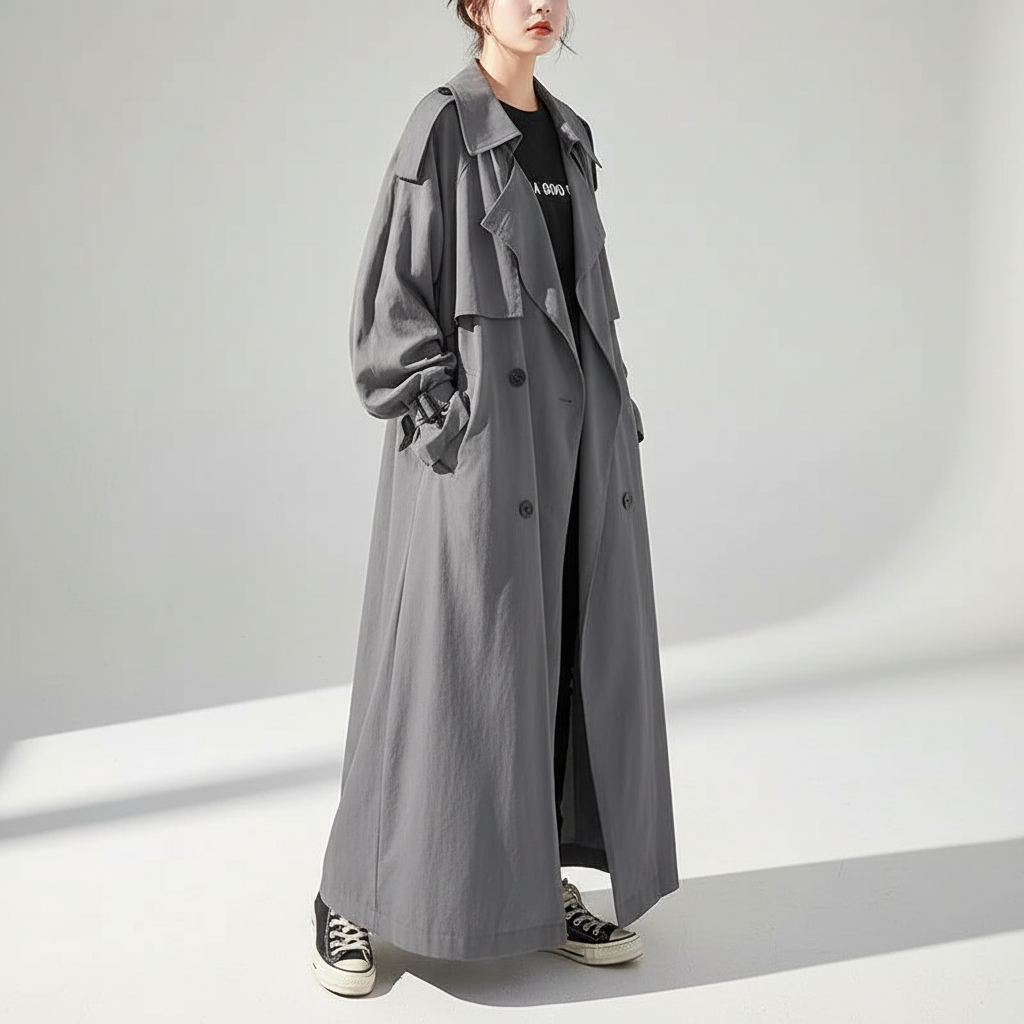 Oversized Long Trench Coat