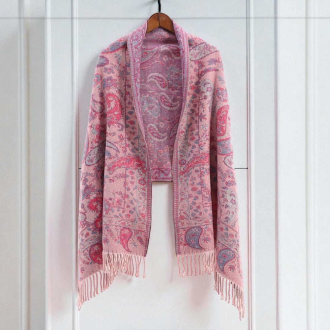 Paisley Pattern Soft Microfiber Wrap Shawl