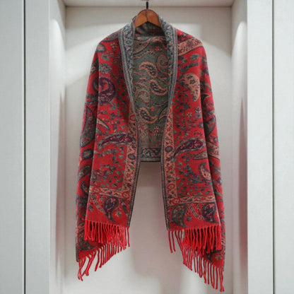 Paisley Pattern Soft Microfiber Wrap Shawl