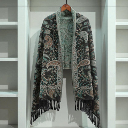 Paisley Pattern Soft Microfiber Wrap Shawl