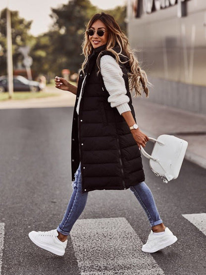 Insulated Knee-Length Puffer Vest