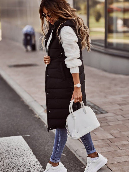 Insulated Knee-Length Puffer Vest