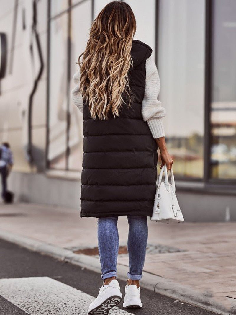 Insulated Knee-Length Puffer Vest
