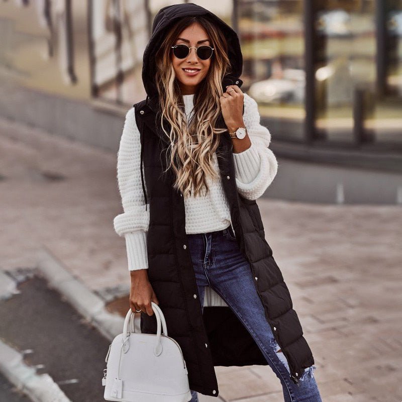 Insulated Knee-Length Puffer Vest