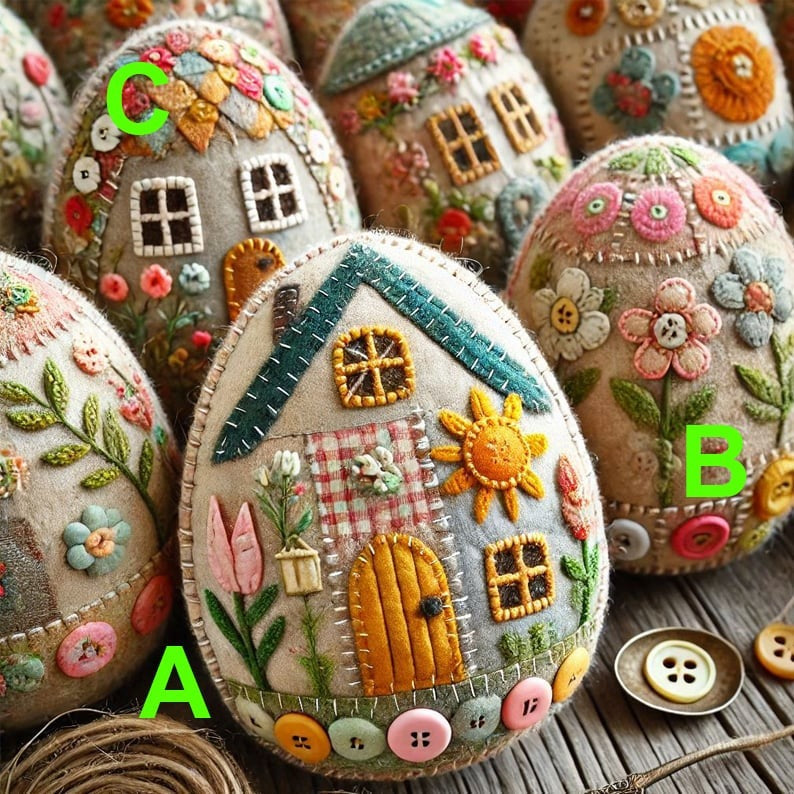 Felt Easter Egg House Craft Kit