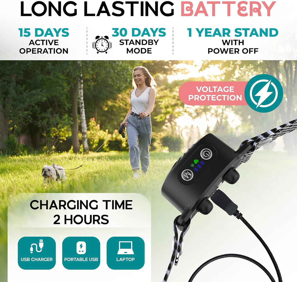 Bark Control Collar for Small Dogs - Gentle Training Aid