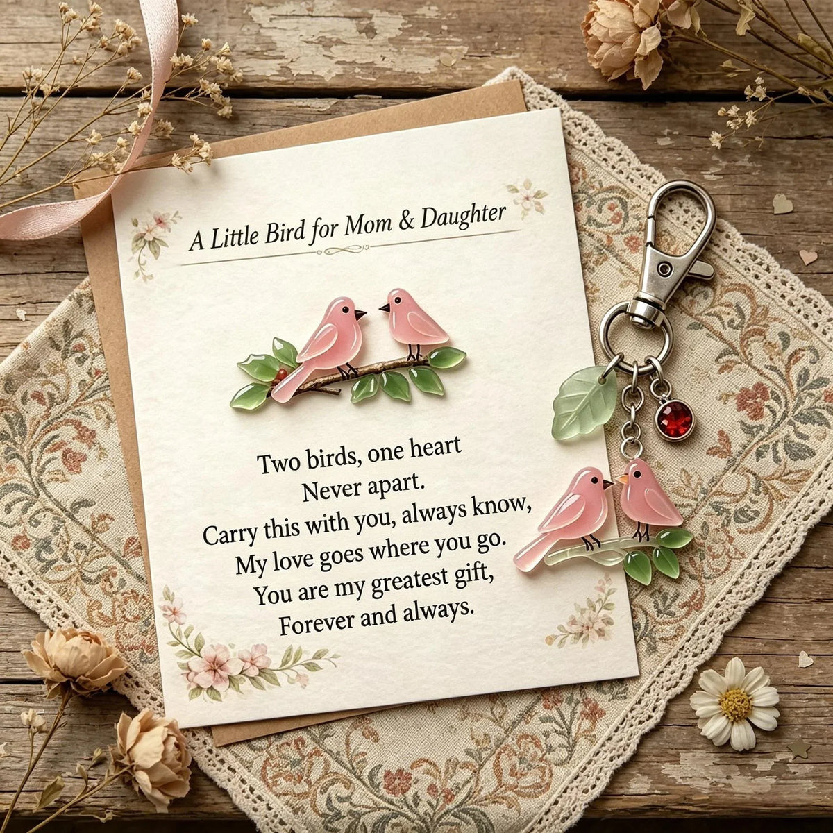 Mother's Day Gift Hot Sale: Save 50% A Little Bird for Mom & Daughter Keychain