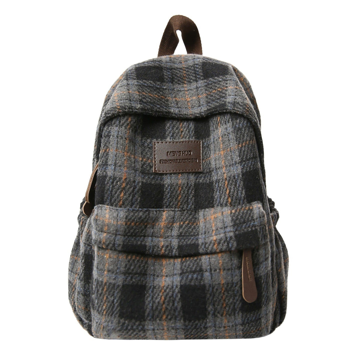 Plaid Pattern School Backpack