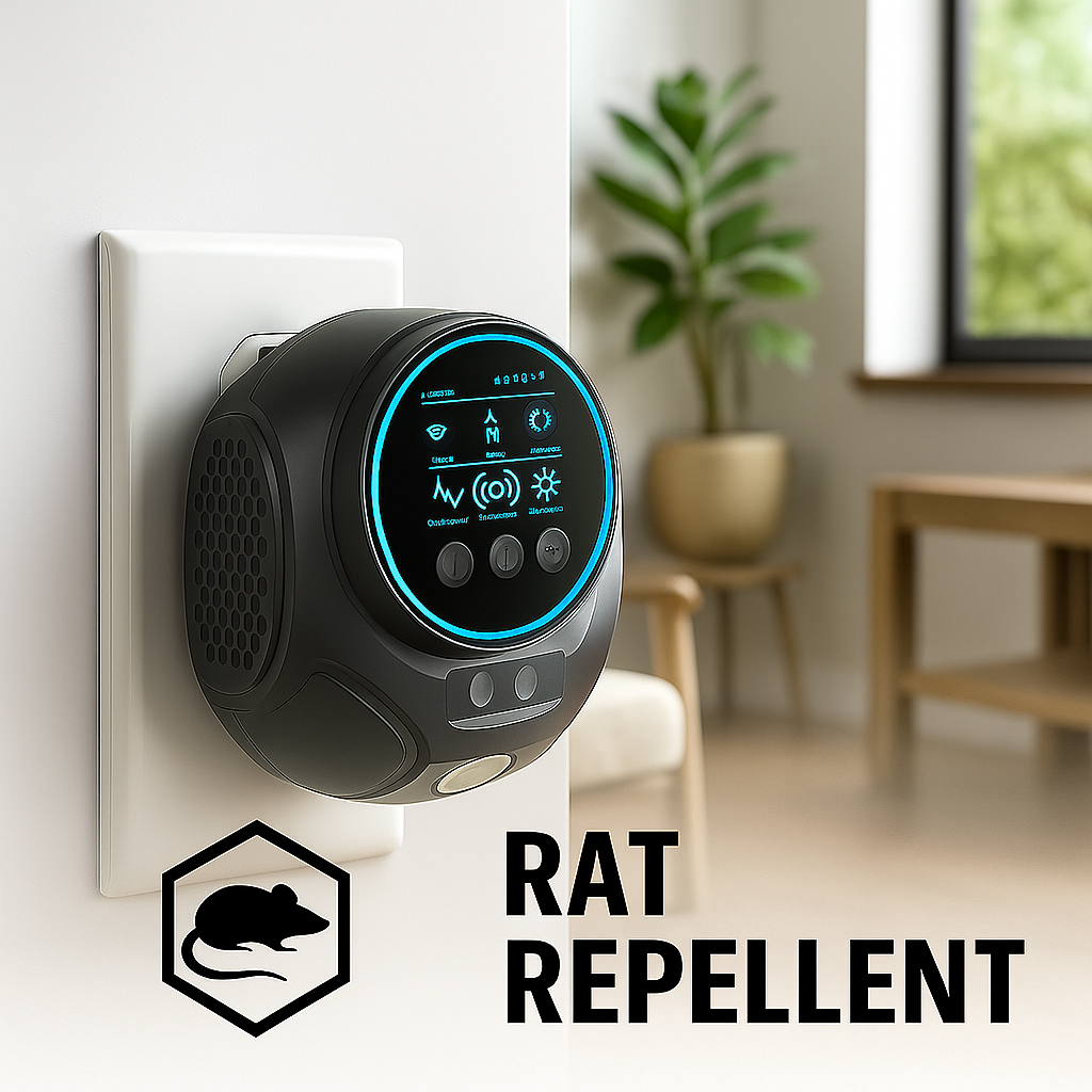 Ultrasonic rodent deterrent, silent, for 3200 sq ft indoor/outdoor