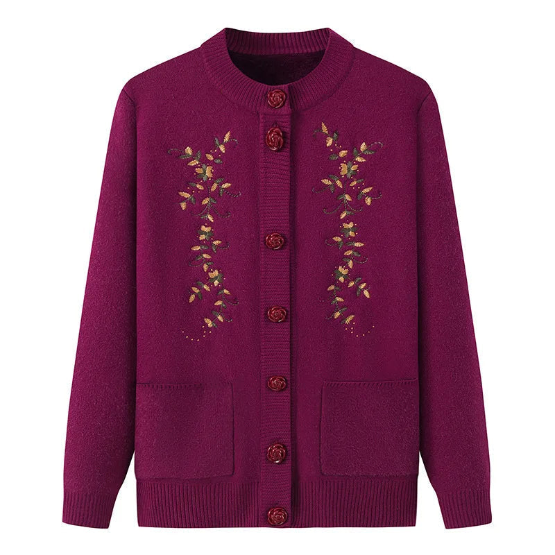 Plus-Size Fleece-Lined Knit Sweater